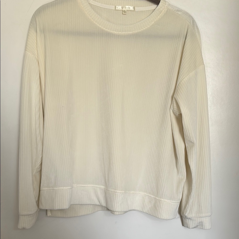Z Supply Cream Ribbed Sweater